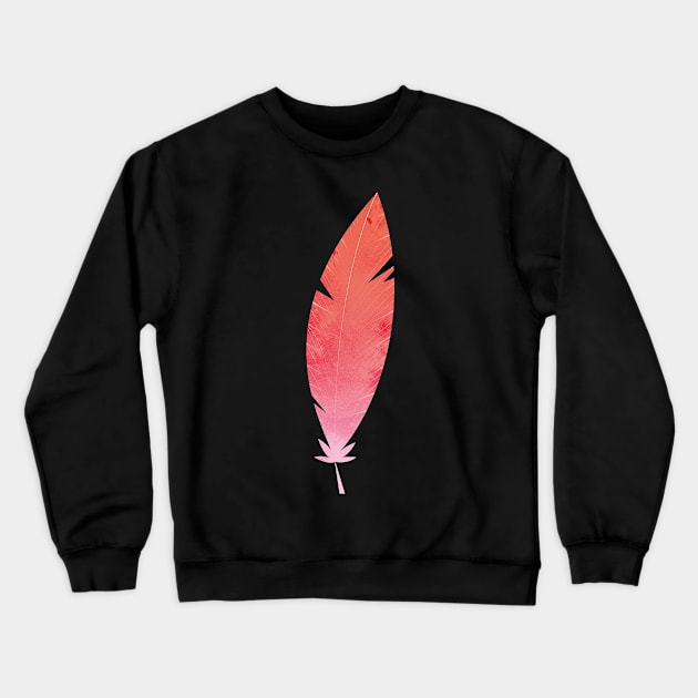 Pink Feather Crewneck Sweatshirt by spoz